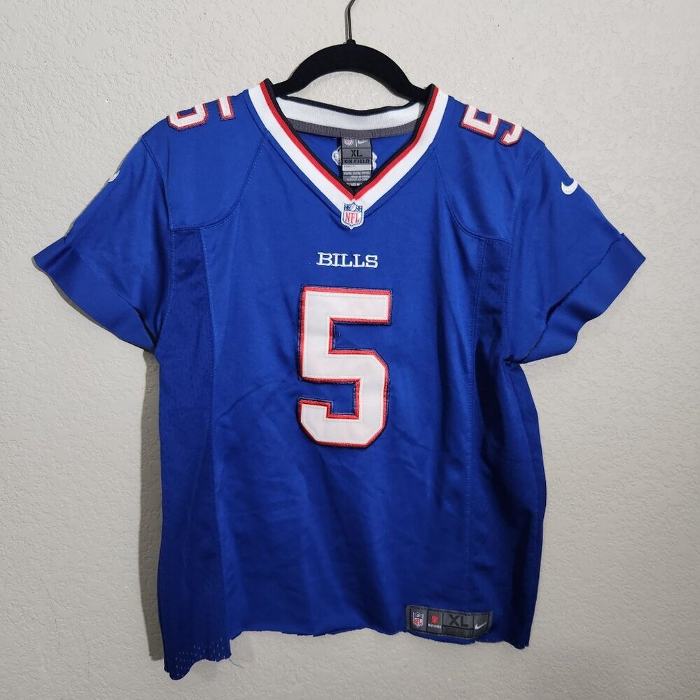 NFL Buffalo Bills Taylor 5 Blue boys XL Jersey By Nike flaw cropped